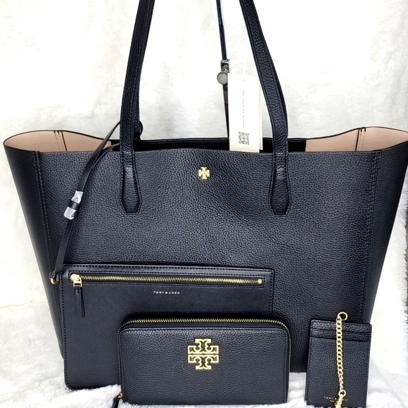 NWT TORY BURCH 4 SET Matching  Shoulder Tote Bag Purse Handbag Wallet + + - Picture 14 of 14